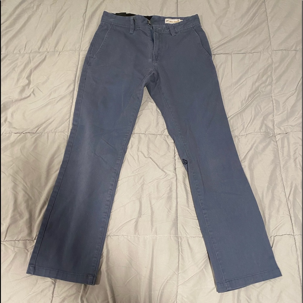 blue volcom pants